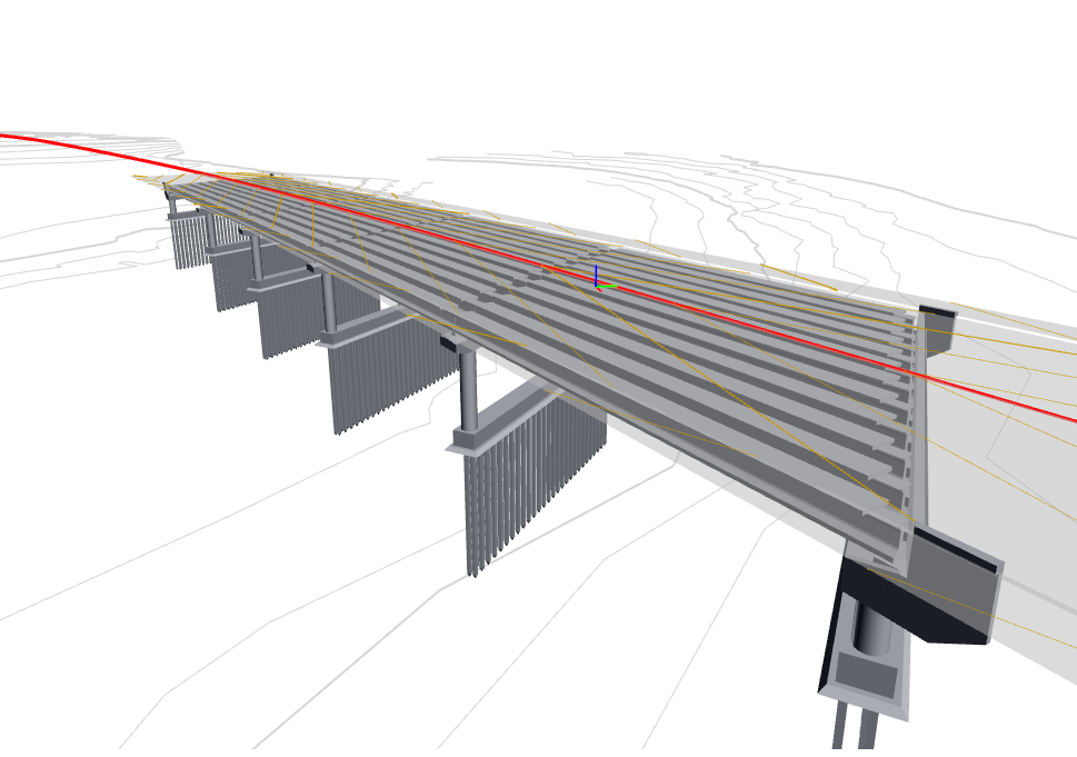 Трёхмерная модель моста в INFRASTRADA BRIDGES